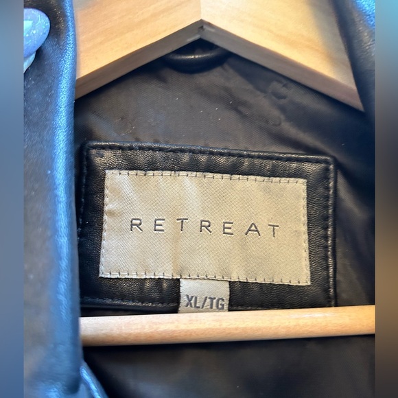 Vintage Unisex Leather Bomber Jacket Oversized - Picture 16 of 16